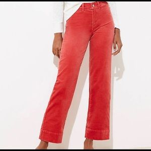 Ann Taylor LOFT Velvet Wide Leg Pants